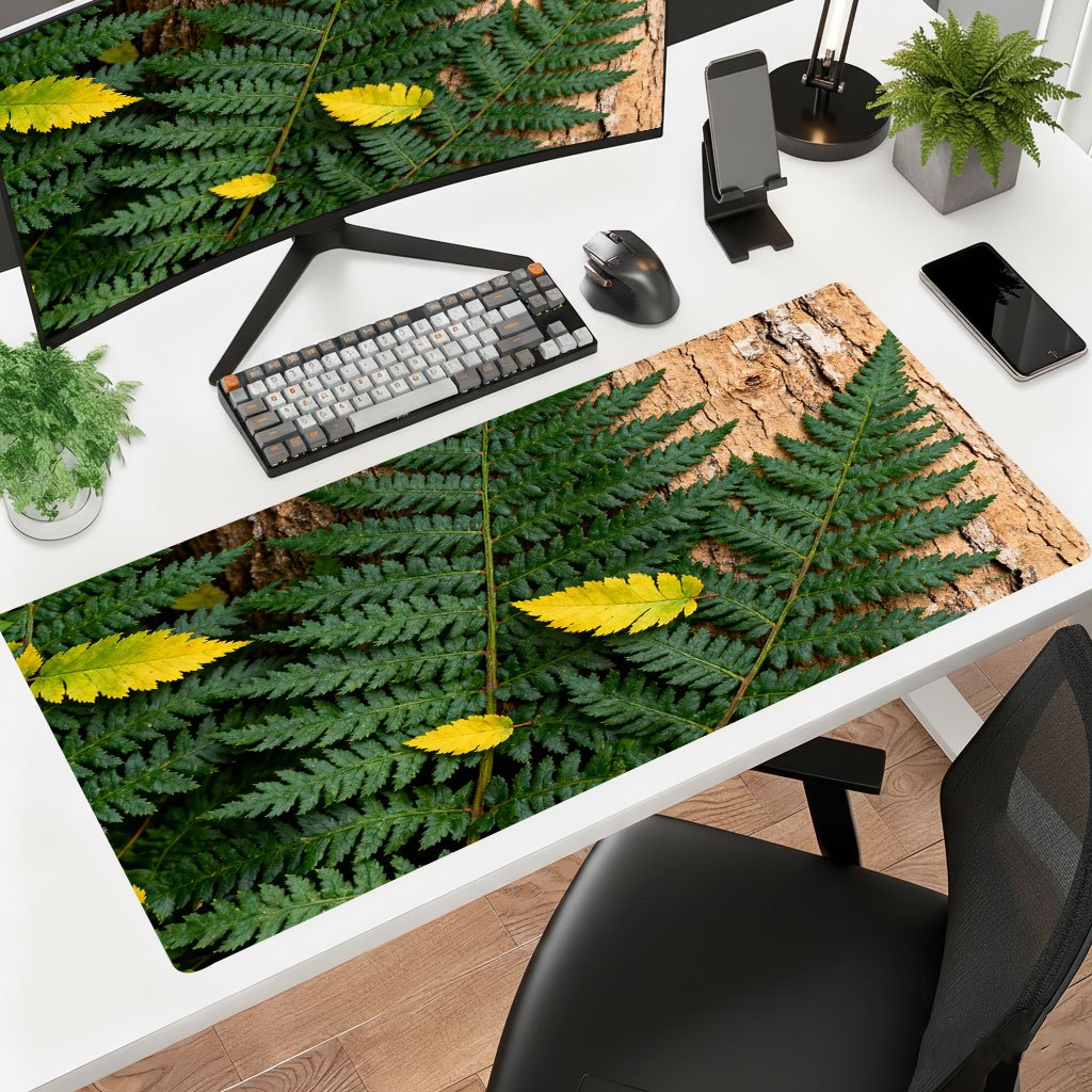 Gaming Keyboard Brand - Mouse Pad com Design de Folha,