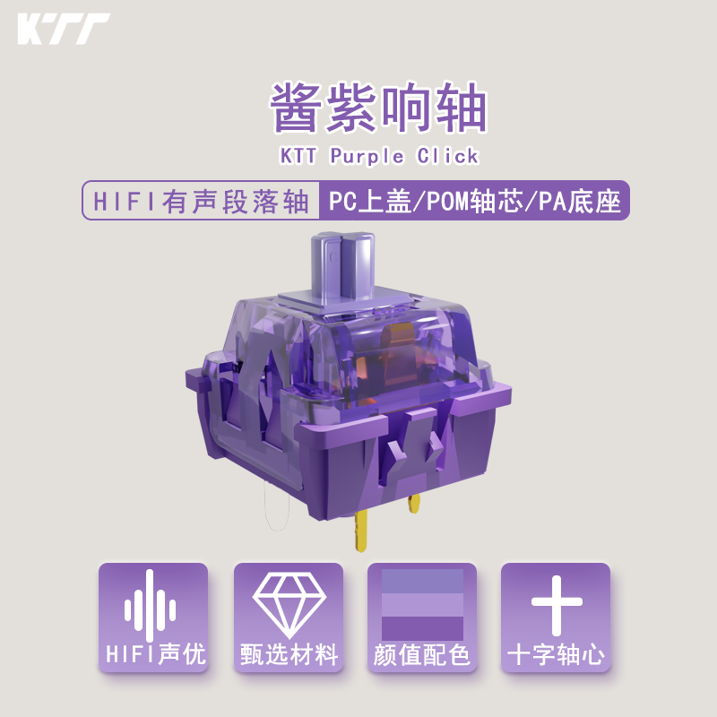 Keyboard Lube Kit - KTT Purple Click Switch 40g Pré-lubrificado