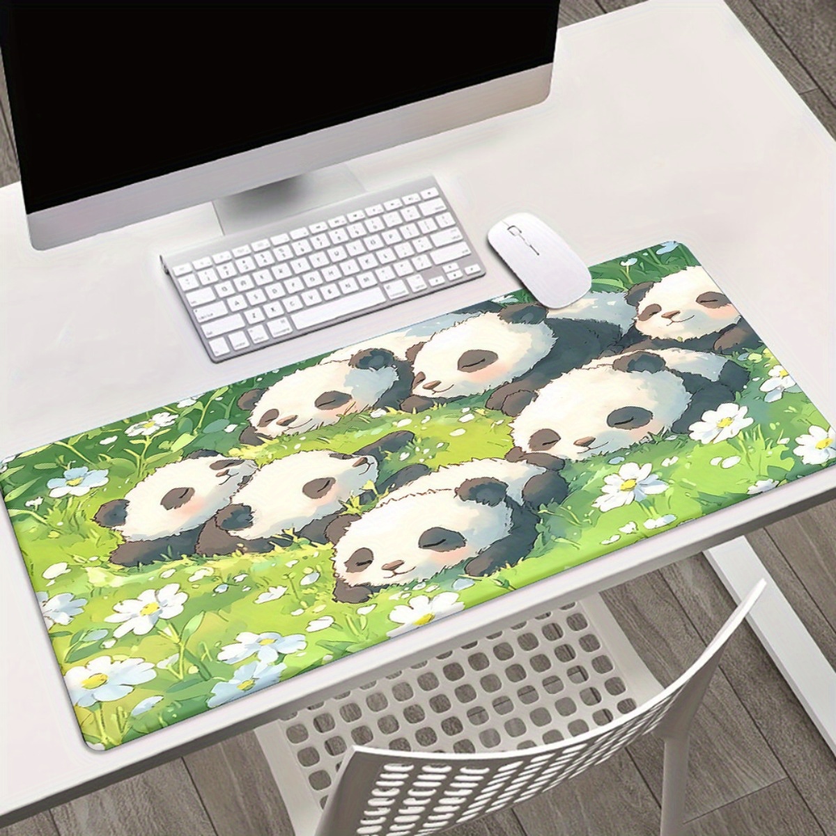 Gaming Keyboard Brand - Mousepad Panda de Arte em Ferro