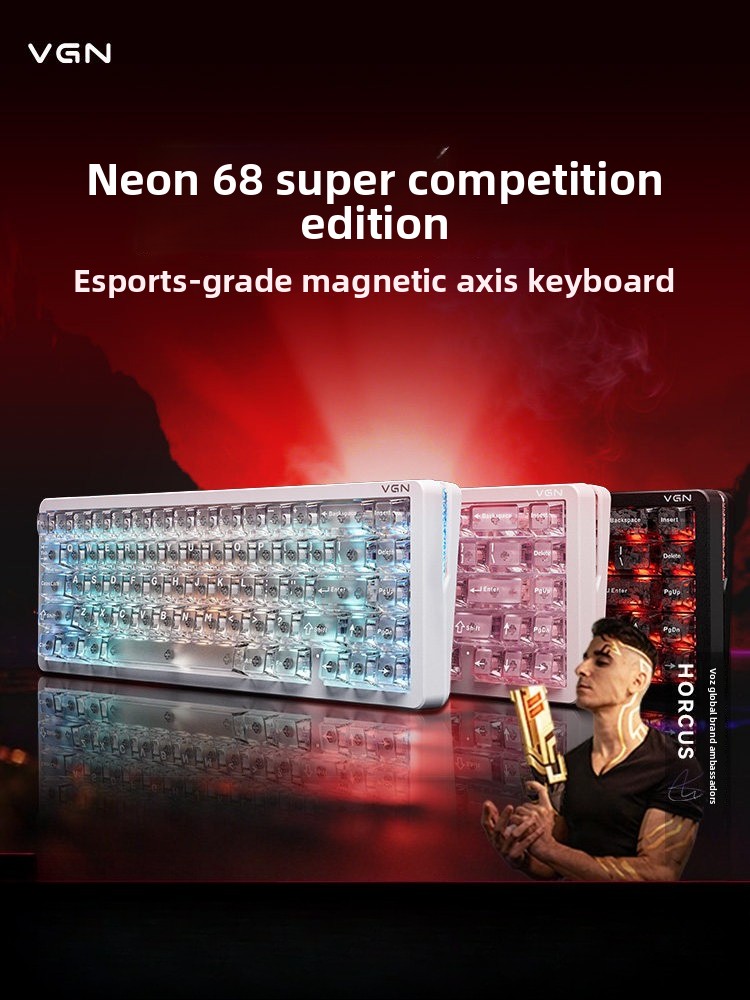 Gaming Keyboard Thocky - Teclado Magnético Estético Neon Personalizado com