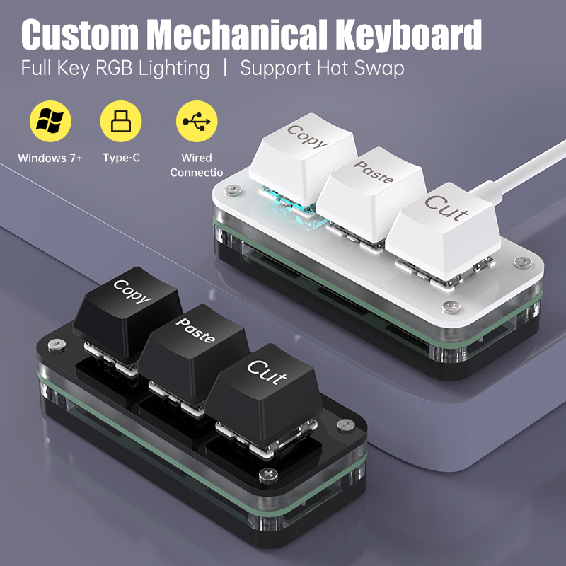 Gaming Keyboard Mini - Mini Teclado Programável com 3 Teclas