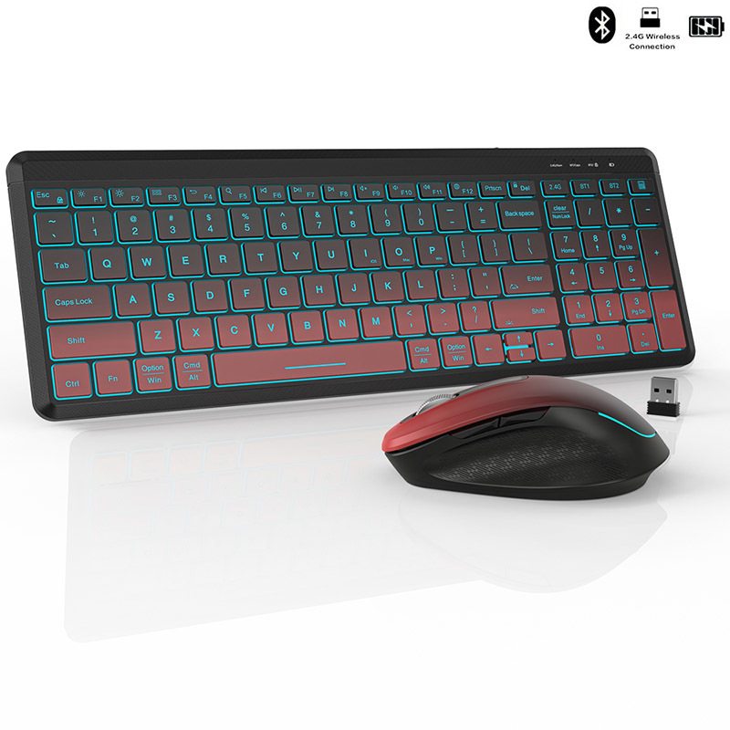 RGB Backlit Silent Wireless Te - Gaming Keyboard Bundle avaliação e preço