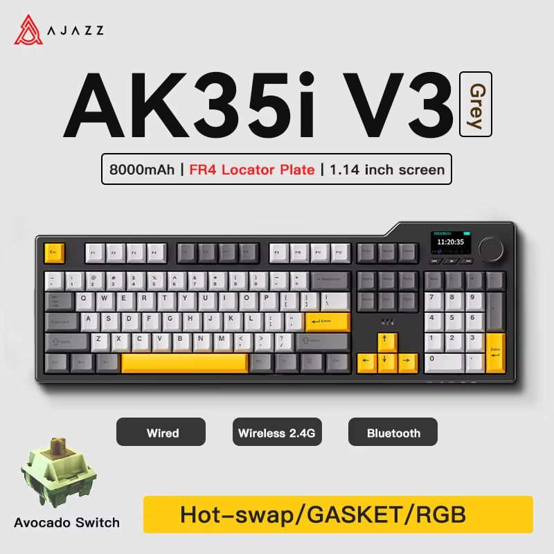 Teclado Gamer Ajazz AK35I V3/V - Gaming Keyboard Thocky avaliação e preço