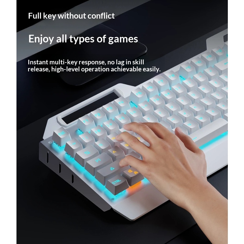 Combo de Teclado Mecânico Sem  - Gaming Keyboard Mouse Set avaliação e preço