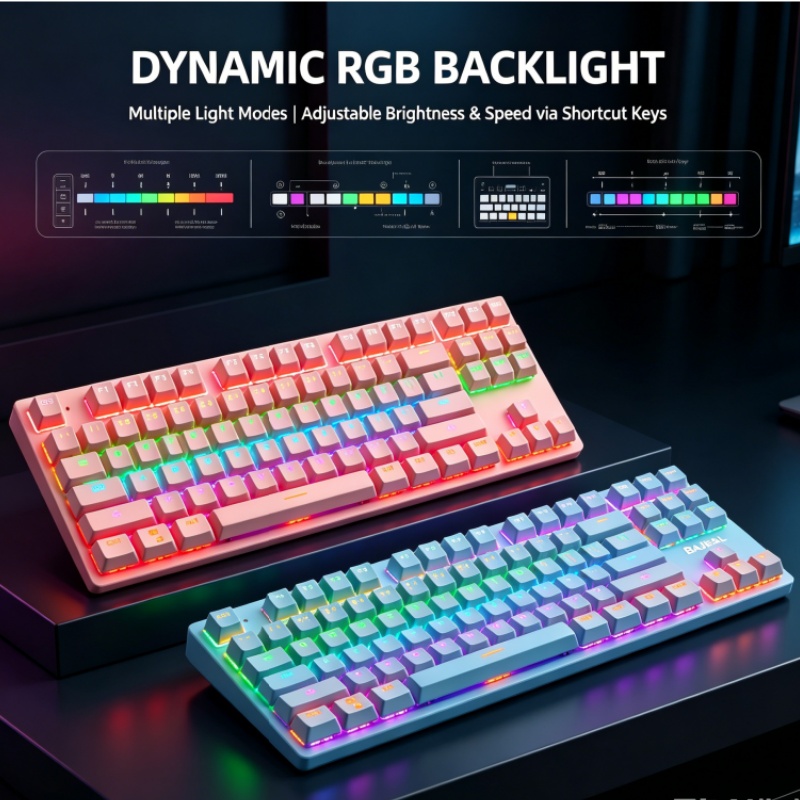 Teclado Mecânico com Fio BAJEA - Gaming Keyboard K300 avaliação e preço