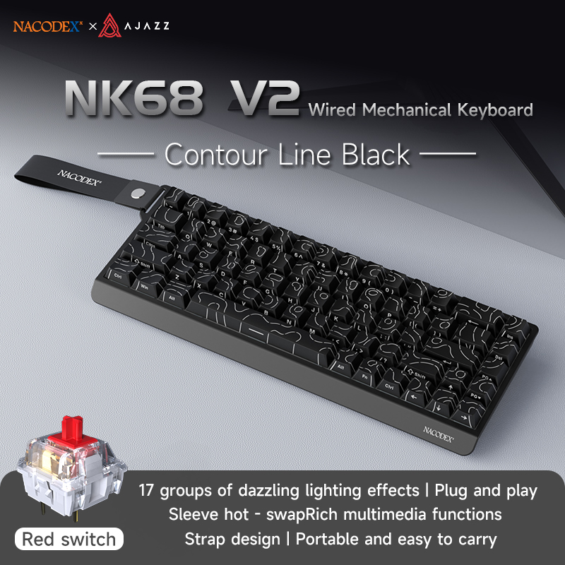Teclado mecânico para jogos AJ - Gaming Keyboard Thocky avaliação e preço