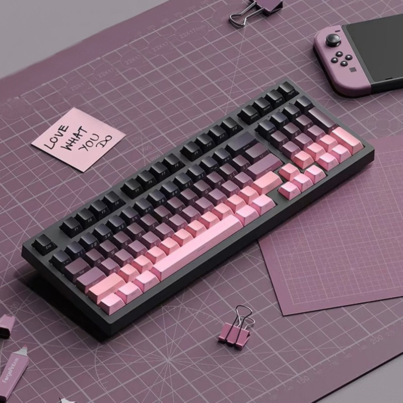 Teclas Gradientes com Impressã - Gaming Keyboard Typewriter avaliação e preço