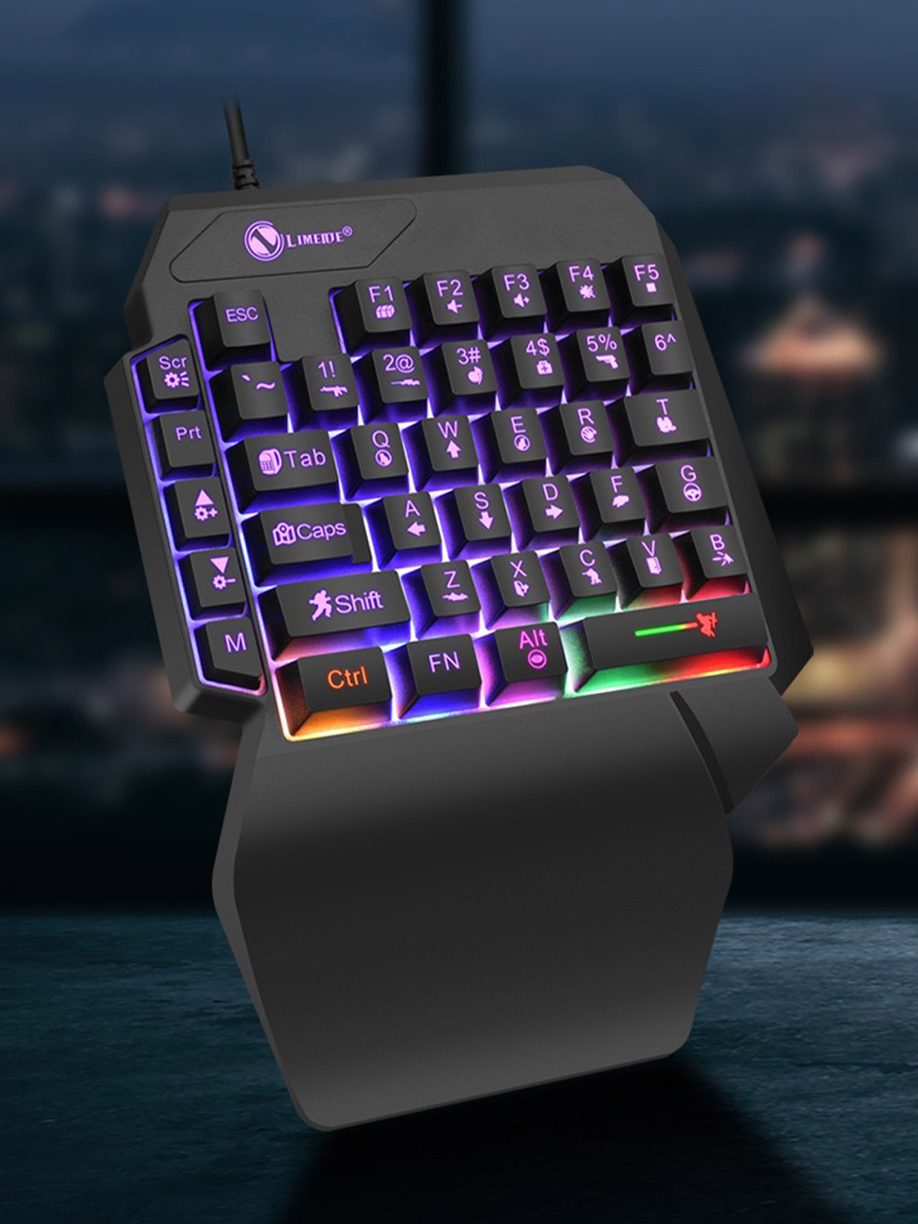 Teclado mecânico com fio para  - Gaming Keyboard Half avaliação e preço