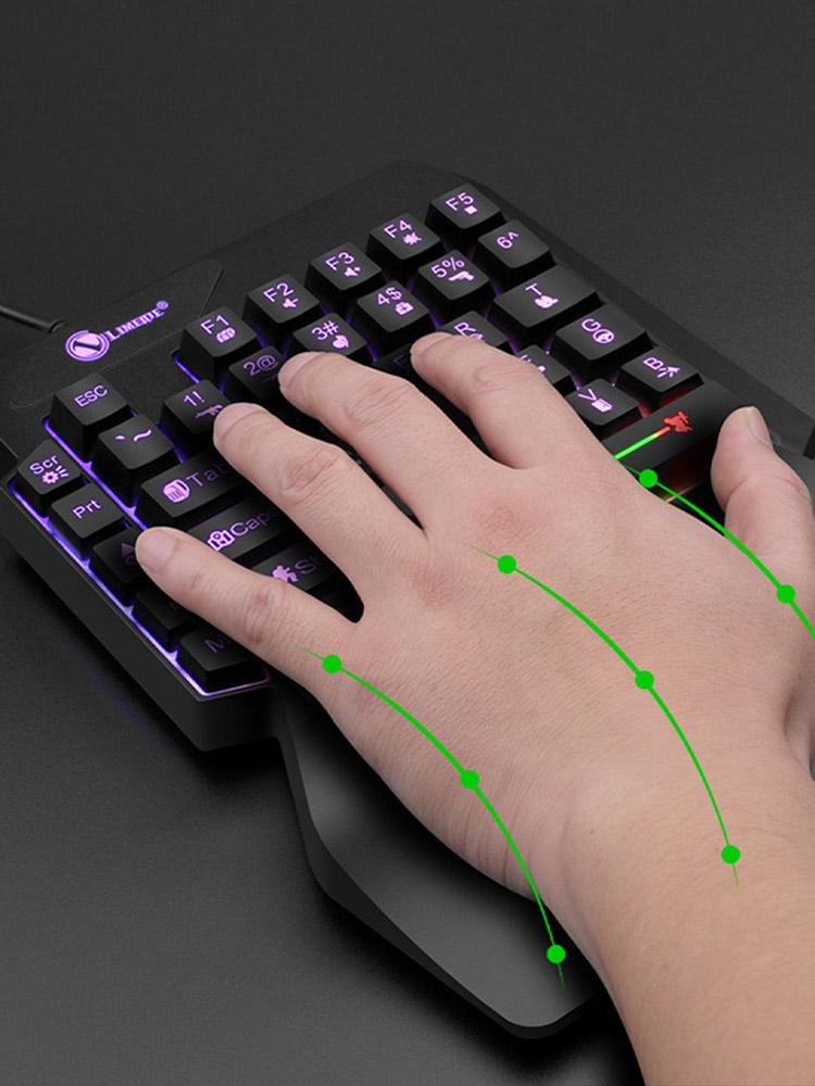 Teclado mecânico com fio para  - Gaming Keyboard Half avaliação e preço