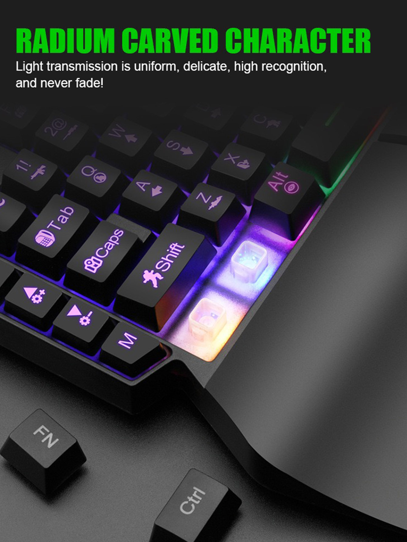 Teclado mecânico com fio para  - Gaming Keyboard Half avaliação e preço