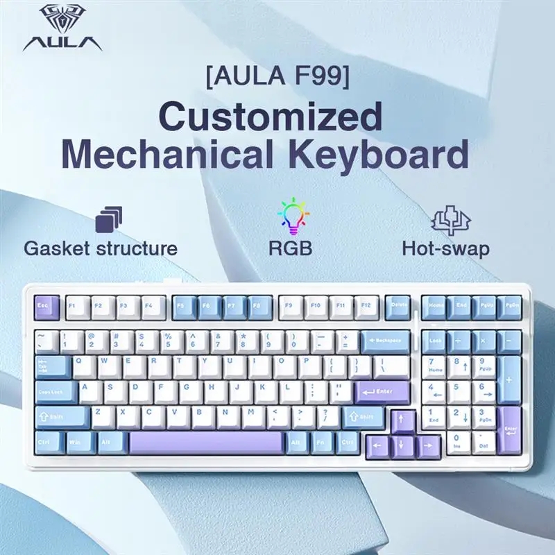 Aula f99 teclado mecânico para - Gaming Keyboard Bundle avaliação e preço