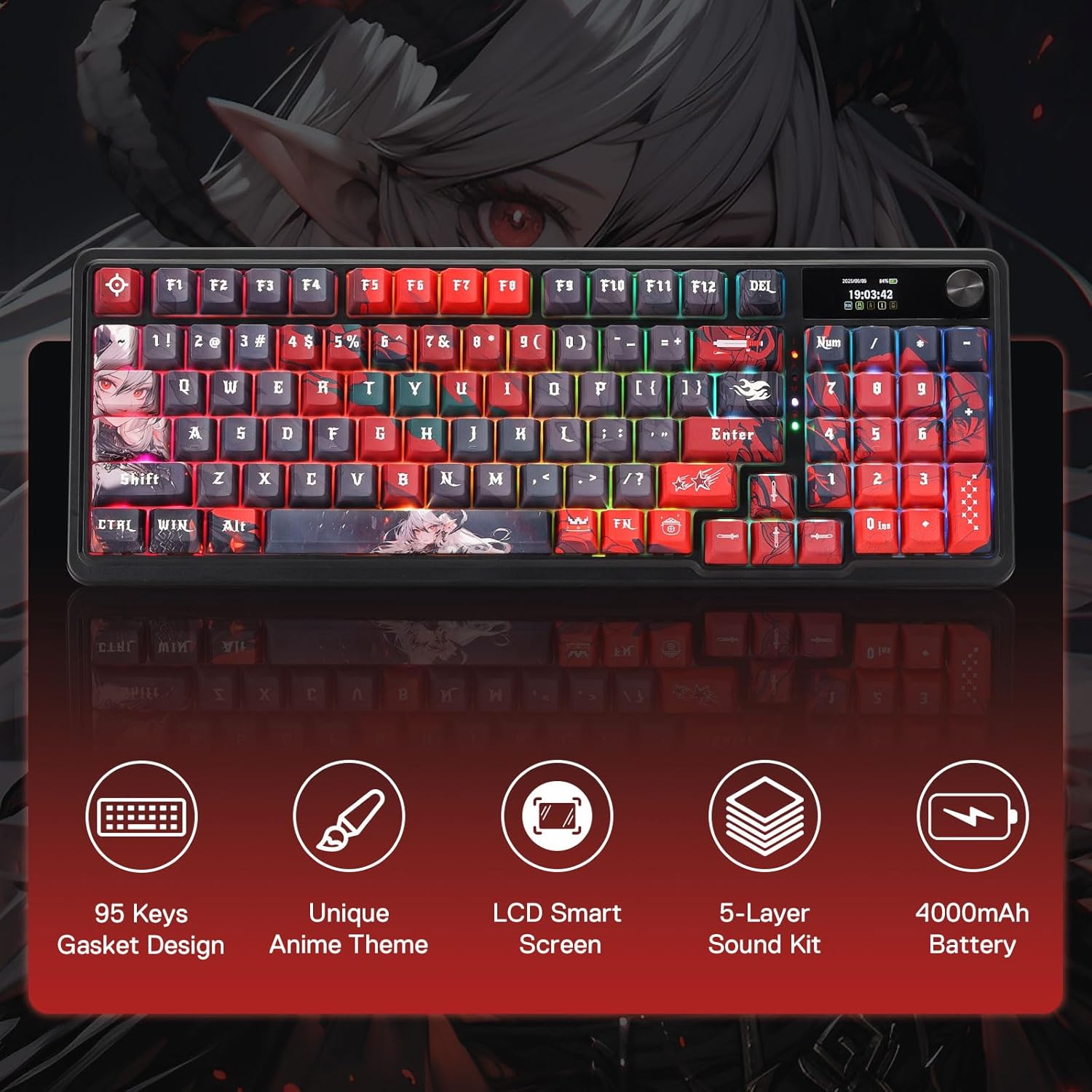 Teclado para jogos Redragon Wi - Gaming Keyboard Thocky avaliação e preço