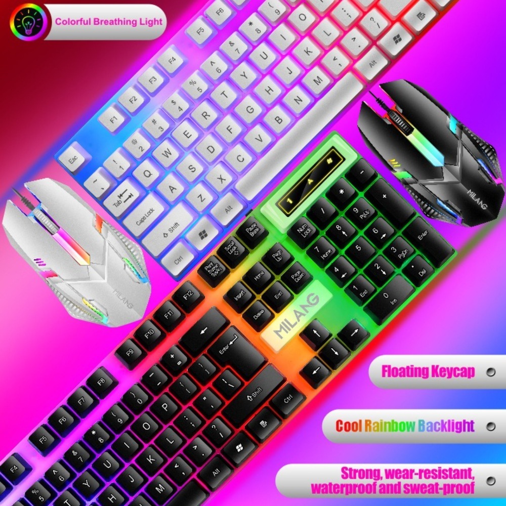 Conjunto de teclado e mouse co - Gaming Keyboard Mouse Set avaliação e preço