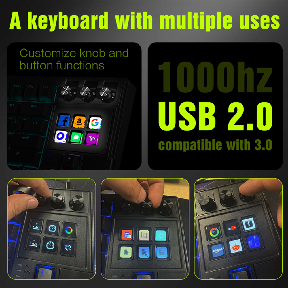 Mrsvi k1 pro visual lcd ai tec - Gaming Keyboard Thocky avaliação e preço