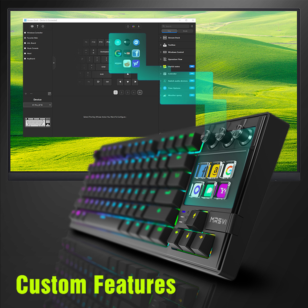 Mrsvi k1 pro visual lcd ai tec - Gaming Keyboard Thocky avaliação e preço