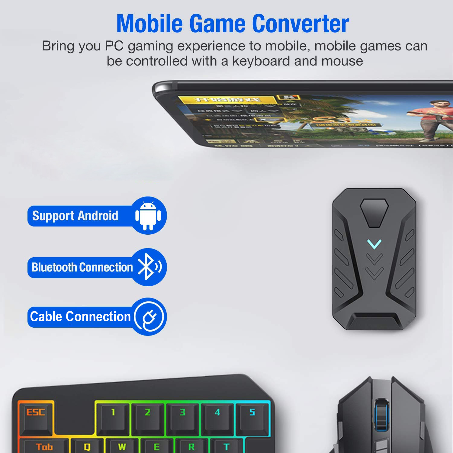 Conversor de jogos móveis, kit - Gaming Keyboard Half avaliação e preço