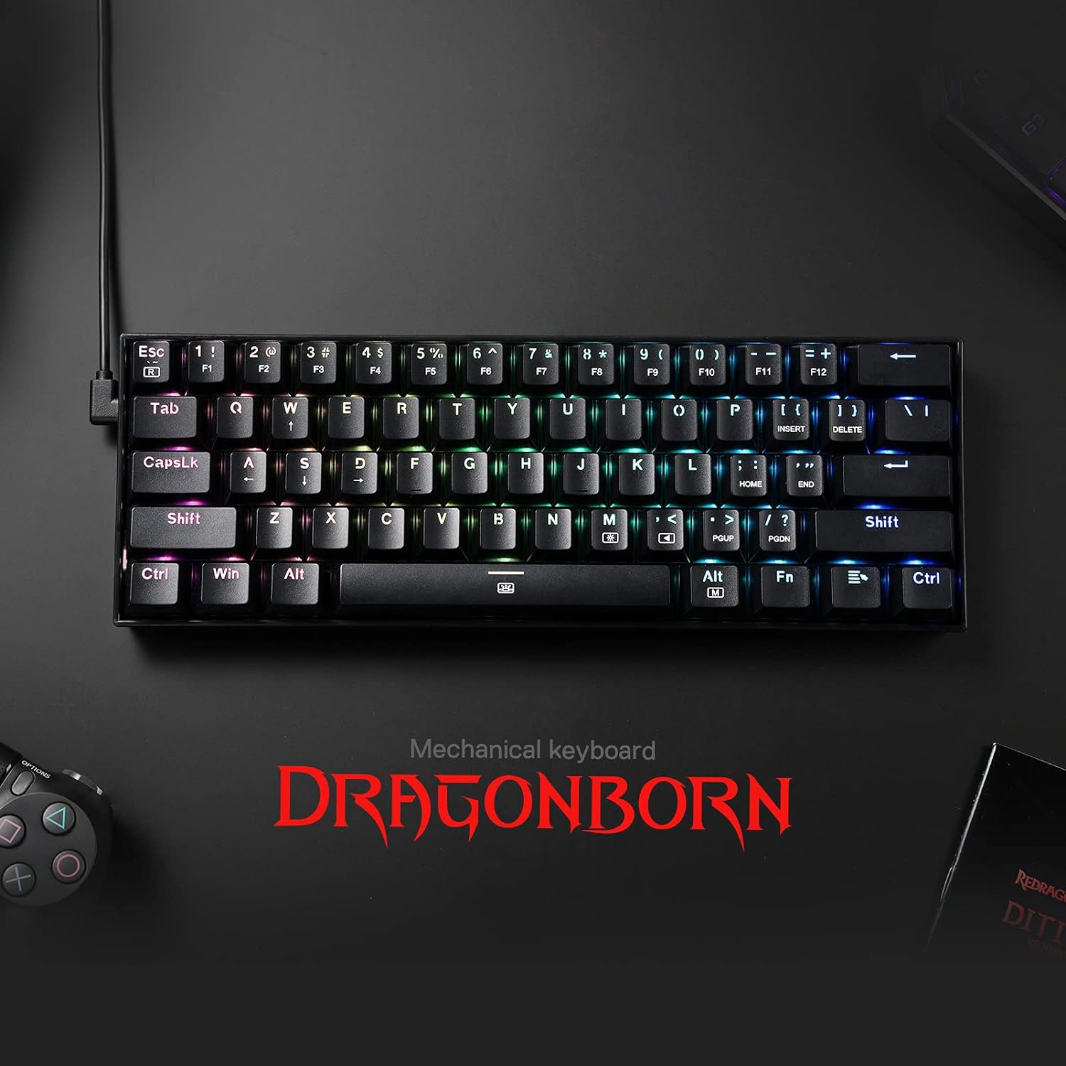 Redragon K630 Dragonborn 60% T - Gaming Keyboard Thocky avaliação e preço