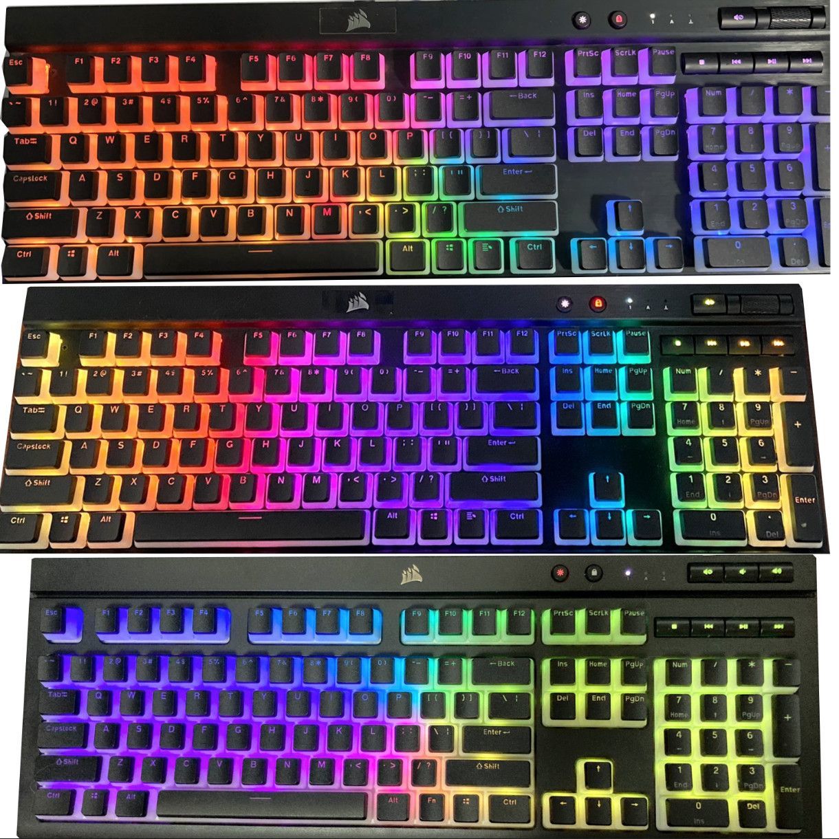 Tampa de chave translúcida cor - Gaming Keyboard Corsair avaliação e preço