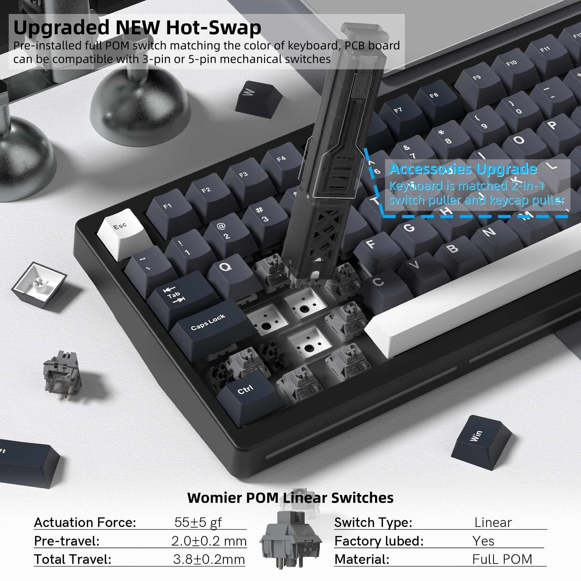 Teclado Mecânico Sem Fio Womie - Gaming Keyboard Thocky avaliação e preço