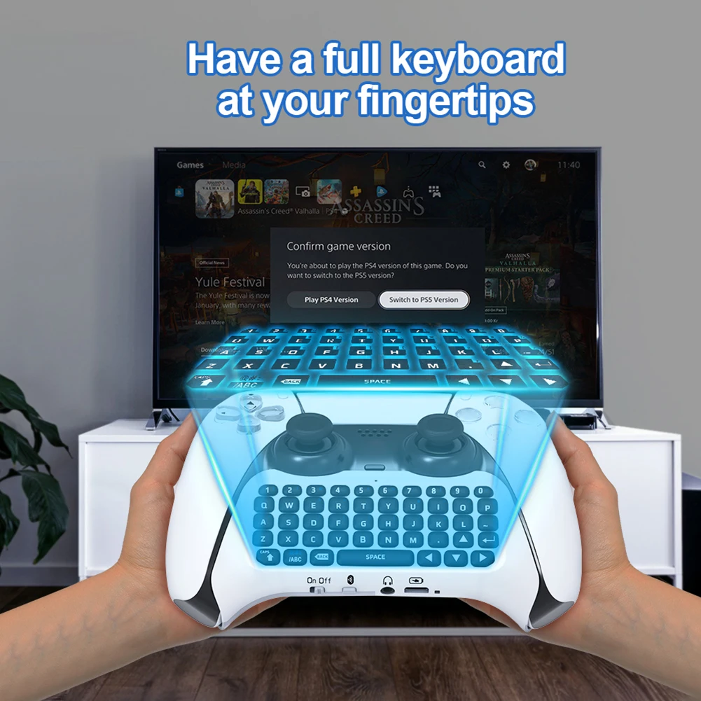 Para ps5 3.5mm teclado sem fio - Gaming Keyboard Mini avaliação e preço
